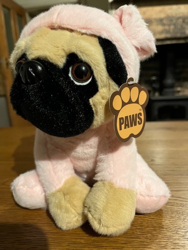 Paws pug pink outfit - pink, 9”