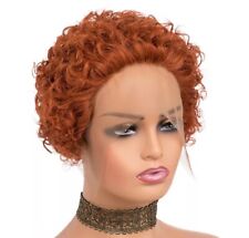 Short Curly Lace Wigs Pixie Cut Lace Front Human Hair Wigs for Women Virgin...