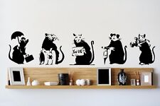 Banksy Graffiti Large Collection Of Rats Vinyl Wall Stickers Classic StreetArt