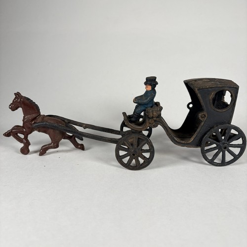 Vintage cast iron horse - cast, drawn
