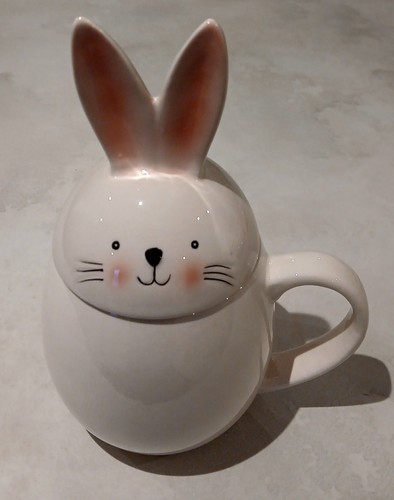 Cute ceramic bunny mug with - cute,