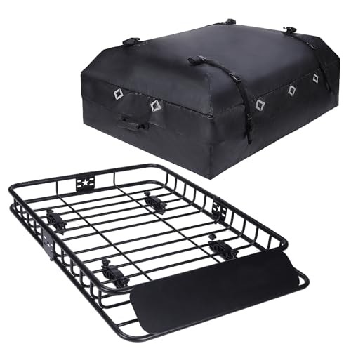 Large roof rack cargo basket - roof,