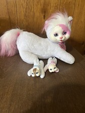 FAIR READ Kitty Surprise White and Pink Cat Plush Stuffed Animal 2 Baby Kittens