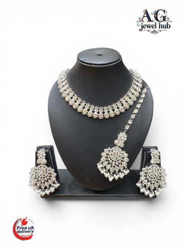 Necklace set silver - silver, colour