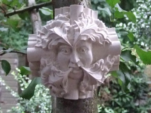 Green man wall - green,