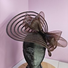 dark brown large fascinator