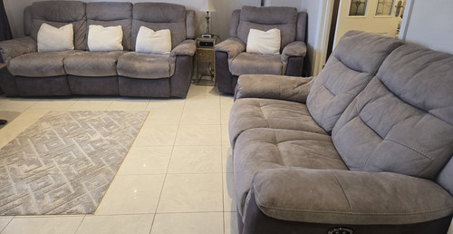 Dfs grey fabric recliner - grey,