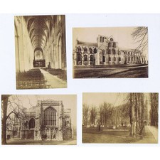 WINCHESTER CATHEDRAL - 4x Antique Albumen Photographs c1890