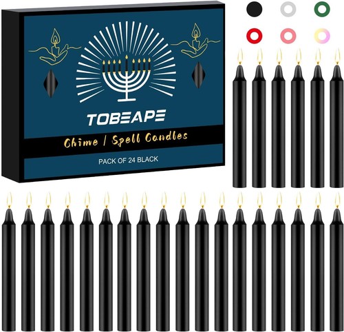 Tobeape pack black candles - 24,