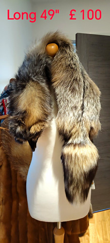 Real fur stole scarf - fur,