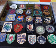 25 vintage football cloth badges for referees