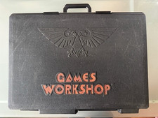 Large GAMES WORKSHOP Black Plastic Figure CARRY CASE 60cm x 43cm x 14cm GW 33237