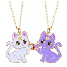 Magnetic BFF Cat Necklace Set