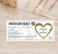 Personalised Surprise Scratch Reveal Football Game Ticket Match Present Soccer