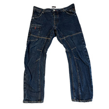 Mens Armani Jeans Regular Fit W38 L32 Dark Blue 100% Cotton Button Fly J28