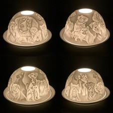 Ceramic Dog Lithophane Candle