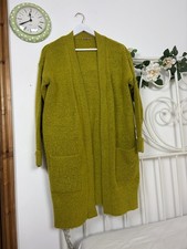 TU size medium Long Cardigan yellow size M pockets mustard colour