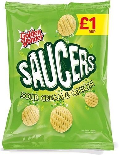 Golden wonder saucers - -, sour