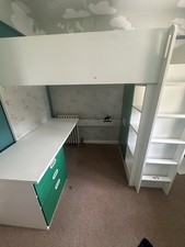 IKEA Cabin Bed With Desk, Wardrobe, Chair, Drawers And Book Shelf