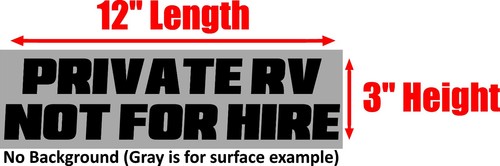 Recreational vehicle not - recreational,