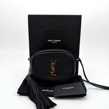 Saint Laurent YSL Blogger Bag in Black Leather with Gold Hardware