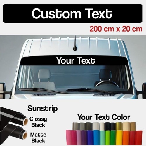 Custom van sunstrip windscreen - custom,