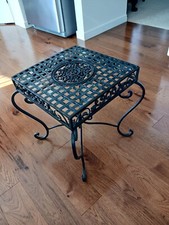 Vtg Heavy Wrought Iron End