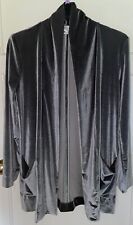 VELVET JACKET COTTON TRADERS-GREY SIZE 12 LADIES EVENING/PARTY
