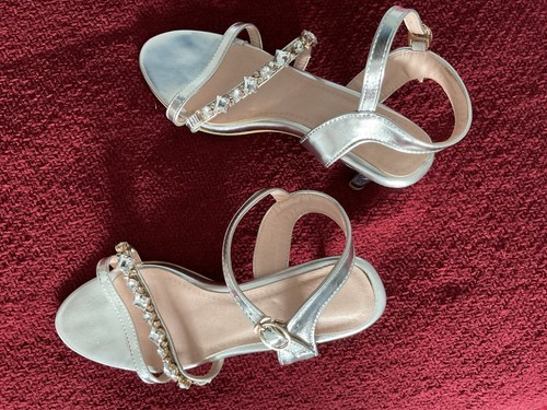 Silver crystal beaded - silver,