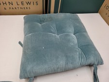 2 x John Lewis Velvet Seat Pad, Teal – RRP £25 each