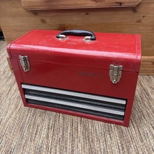 Vintage red metal drawer - red, 3