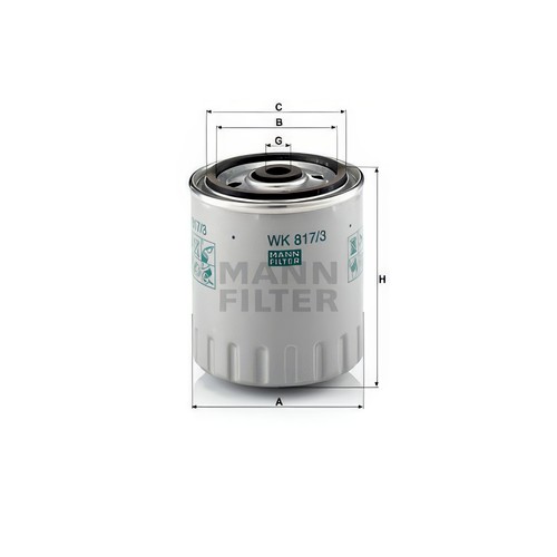 Mann wk817 fuel - wk817/3x,