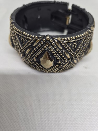 Black gold patterned hinged - gold,