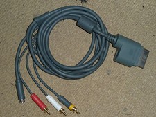 MICROSOFT XBOX 360 OFFICIAL S-VIDEO COMPOSITE AV CABLE Rare Genuine Lead TV SVid