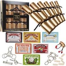 KreativeKraft Puzzle Christmas Crackers Pack of 6 Holyday Gifts Games