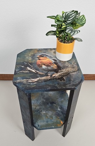 Handcrafted mixed media robin - handcrafted,