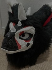 Dino Mask Fursuit Head black