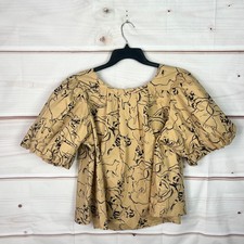 Maeve Top Womens 1X Beige Cat
