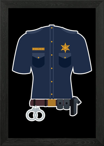 Police officer uniform framed - police,