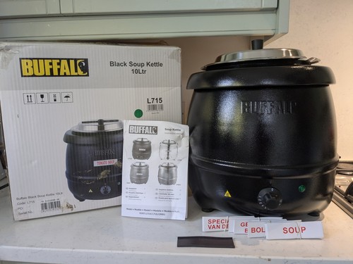 Buffalo l715 black soup kettle - black,