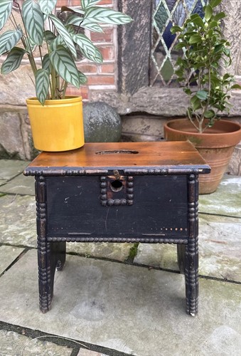 Vintage wood stool shoe - stool, shine