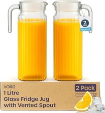 Glass Jug Fridge Jug Ribbed