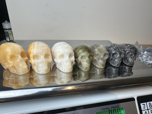 Crystal mixed skull skulls - crystal,