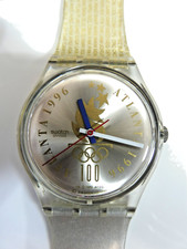 A Superb 1996 Swatch OLYMPIC Watch OLYMPIC TEAM Grb GZ150G New Batt Box Papers