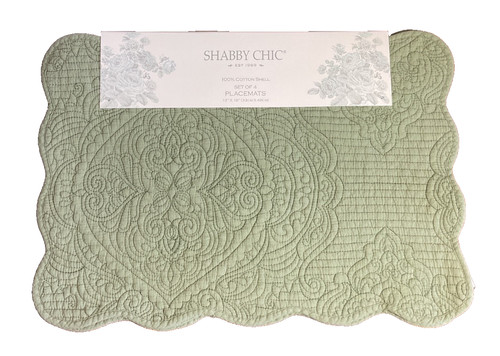 Shabby chic placemats green - shabby,