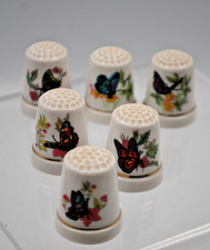 Set of 6 Porcelain Butterfly