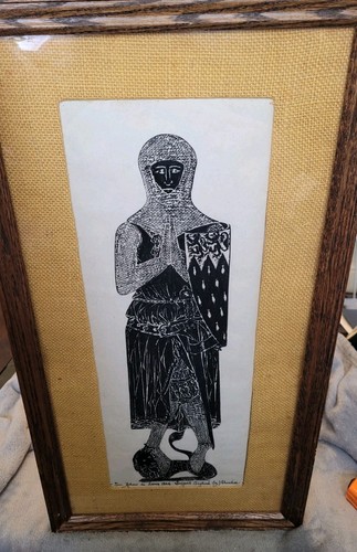 Brass rubbing sir robert de - rubbing,