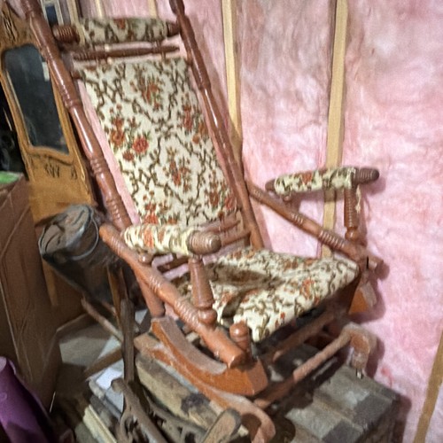 Wood rocking chair with arms - wood,