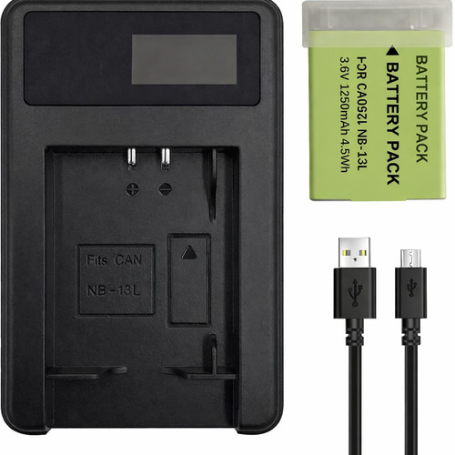 Battery charger for canon nb - battery, &