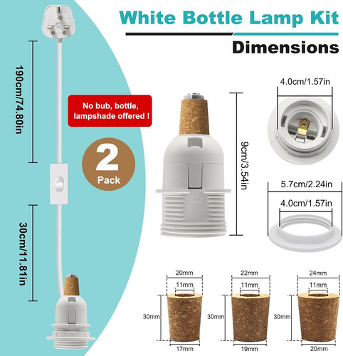 Bottle lamp kits pack - 2,
